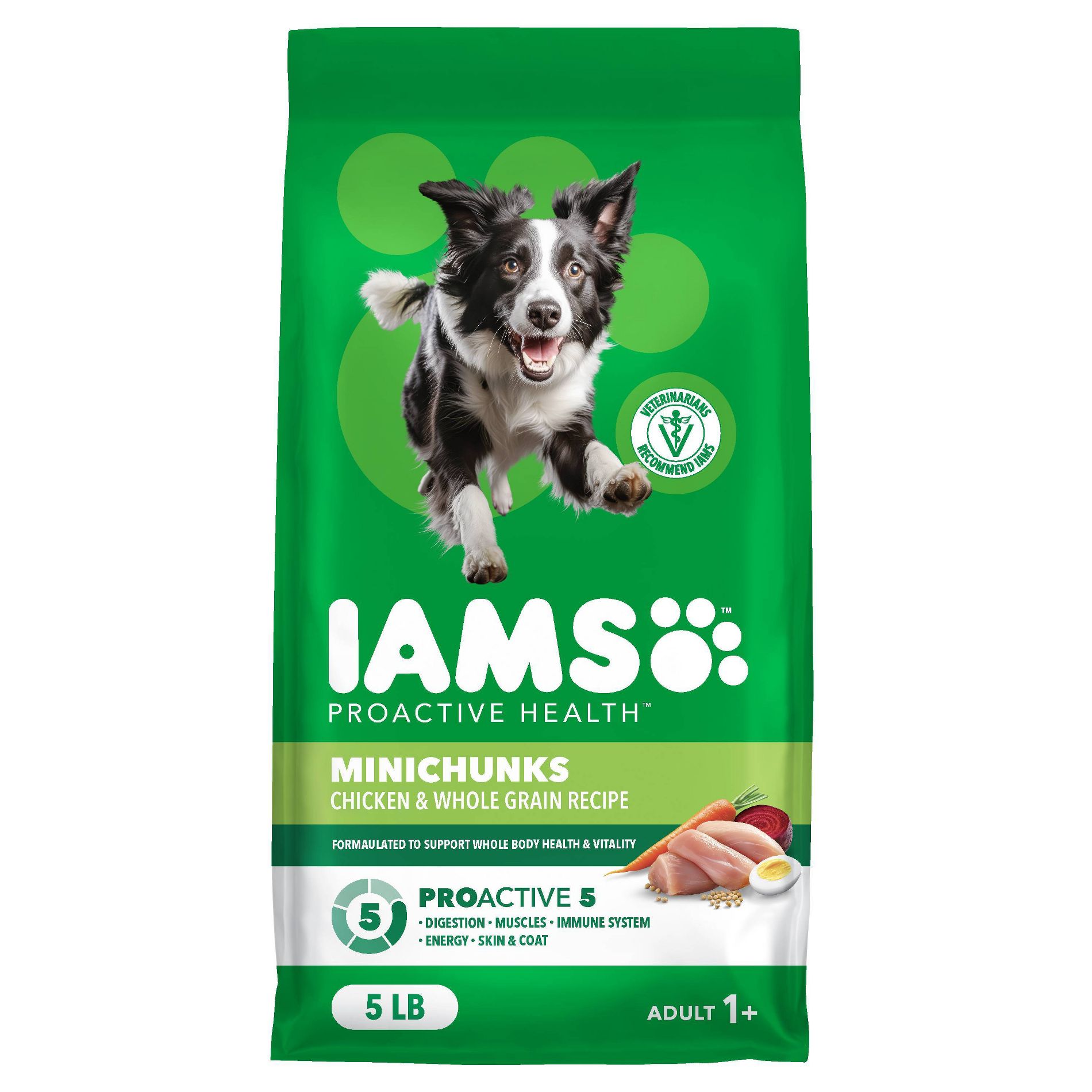 IAMS Proactive Health Minichunks Chicken and Whole Grains Recipe Adult Dry Dog Food - 5lbs
