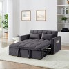 54.33" Modern Convertible Sleeper Sofa Bed with Adjustable Back, Compact Pull-Out Velvet Loveseat for Small Apartments or Offices–The Pop Home - 2 of 4