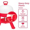 Little Giant DOMEWTR8 5 Gallon Tank Heavy Duty Plastic Dome Poultry Gravity Waterer Feeder for Chickens and Ducks or Other Birds with 3 Legs, Red - 4 of 4