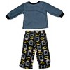 Kids Batman Hero Pose and All Over Heads and Symbols Pajama Set - 18 Months - 2 of 2