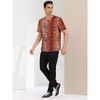 Lars Amadeus Men's Round Neck Animal Pattern Short Sleeves T Shirt - 4 of 4