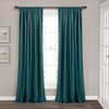 Luxury Vintage Velvet With Silky Pompom Trim Window Curtain Panel Blue Single 52X84 - image 2 of 4