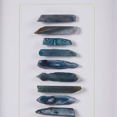 Cerulean Stones Real Natural Agate Framed Shadowbox - Thumbnail 4