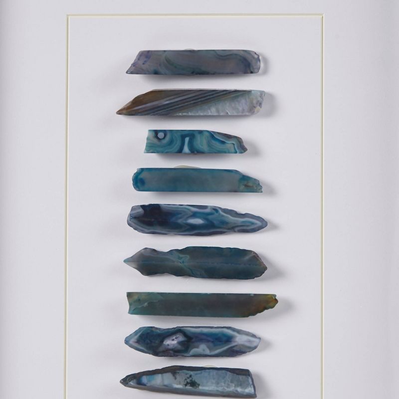 Cerulean Stones Real Natural Agate Framed Shadowbox Blue - Martha Stewart, 4 of 18