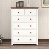White Dresser for Bedroom, Farmhouse 6 Drawers Dresser, 48"Tall Dressers Chest of Drawers with Round Handle, Dressers Organizer for Bedroom - 3 of 4