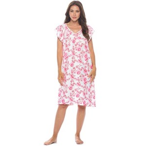 Casual Nights Women's Super Soft Yummy Nightshirt, Short Sleeve Nightgown, Night Dress with Fun Prints & Patterns - 1 of 4
