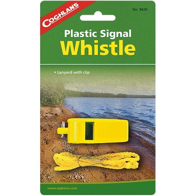 Coghlan's Plastic Signal Whistle w/ Lanyard, Safety Survival Camping Emergency