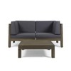 Infurnic Patio Seating Sets Modern Outdoor Furniture Set Featuring Unique Design,Perfect for Gardens, Living Spaces, Gray, 60.5"*30.25"*26.5" - 3 of 4