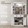 Aghana Digitals 71" White Kitchen Pantry Cabinet with Sensor LED Lights, 6 Door Shelves, Drawer & 4 - 4 of 4