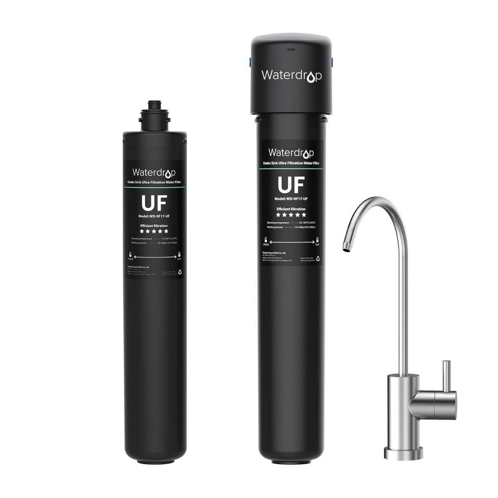 Waterdrop 17UB-UF Ultra Filtration Under Sink Water Filter System with Extra 1 RF17-UF Filter