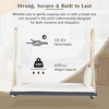 ELJGET Patio Wooden Swing Chair, Outdoor Hanging Porch Swing Bench with Cushion&Pillows, 10.8Ft Hemp Ropes for Garden, Backyard, Lawn - 3 of 4