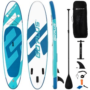 Costway 11ft Inflatable Stand Up Paddle Board 6'' Thick W/ Aluminum Paddle Leash Backpack - 1 of 4