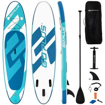 Costway 11ft Inflatable Stand Up Paddle Board 6'' Thick W/ Aluminum Paddle Leash Backpack