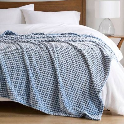 Sapphtopaz Twin Size Back-Printed Plush Throw Blanket for Bed, Polyester All-Season Blanket with Microvelour Texture, 66"W x 90"L Blanket for Couch