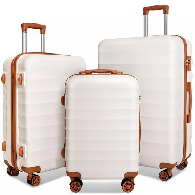 SKONYON 3-Piece Hardshell Luggage Set with TSA Lock, YKK Zippers, PC+ABS Construction and Spinner Wheels
