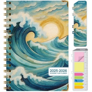 Global Printed Products Hardcover AY 2025-2026 Fashion Planner - 5.5"x8" (Ocean Waves) - 1 of 4