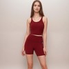 Anna-Kaci Active Women's Scoop Neck Cropped Activewear Tank Top with Wide Straps and Clean Hem Detail - 2 of 4