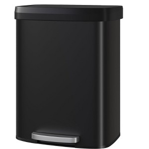 21 Gallon / 80 Liter Stainless Steel Trash Can with Lid, Large Garbage Can for Kitchen, Rustproof Step-on Kitchen Metal Trash Bin - 1 of 1
