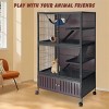 60"Luxury Large Ferret Cage, with Removable Ramp and Double Doors, Suitable for Guinea Pigs, Rabbits, Ferrets, Chinchillas - 3 of 4
