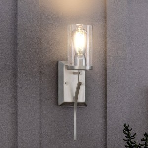 Urban Ambiance Luxury Contemporary Wall Sconce 19.25''H x 4.875''W,  Brushed Nickel Finish,  Mesa Collection, UHP4376 - 1 of 4
