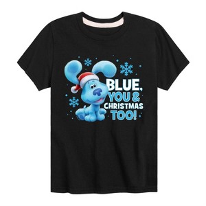 Boys' - Blue's Clues & You! - A Blue Christmas Short Sleeve Graphic T-Shirt - 1 of 4