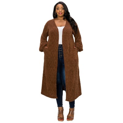 L I V D Women's Serilda Faux Feather Cardigan