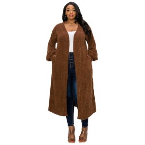 L I V D Women's Serilda Faux Feather Cardigan - 1 of 3