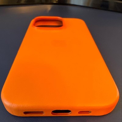 Apple Iphone 14 Pro Max Leather Case With Magsafe - Orange : Target