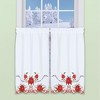 Collections Etc Exquisite Poinsettia Curtains - 2 of 3