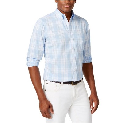 Club Room Mens Richfield Plaid Button Up Shirt