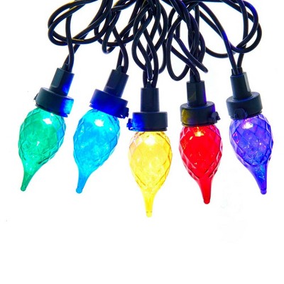 Kurt Adler 35-Light UL Multi-Color LED Faceted Glass C6 Set