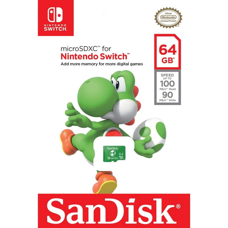 SanDisk 64GB microSDXC UHS-1 for Nintendo Switch Yoshi, 3 of 7