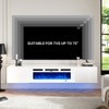 Aoxun 70" Floating Fireplace TV Stand with 36" Electric Fireplace, Wall Mounted Fireplace Entertainment Center with Storage - 3 of 4
