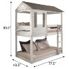 NicBex Twin over Twin Bunk Bed with Safety Guardrail,Solid Pine Wood Loft Bed with Built-in Ladder,Rustic Bunk Beds,Bunk Beds for Bedroom - 3 of 4