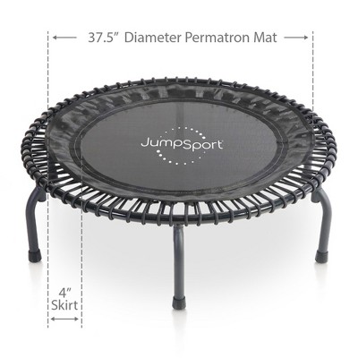 JumpSport 430 44-Inch In-Home Rebounder Fitness Trampoline with Long-Lasting Premium Bungees and Included Workout DVDs