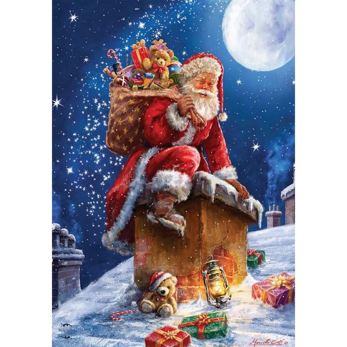 Christmas Delivery Santa Claus House Flag Holiday Chimney 28" x 40" Briarwood Lane - image 1 of 4