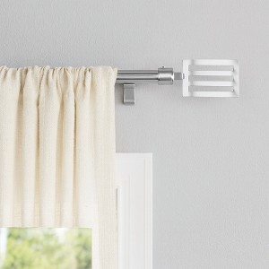 Evideco French Home Goods Adjustable Single Curtain Rod - Available in 1 or 2 Sets, Various Finishes - 1 of 4