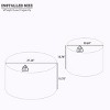 2-Piece Round Coffee Table with Nesting Tables, Modern Accent Tables Set with Storage and Burl Wood Veneer for Living Room - Koiai - 4 of 4