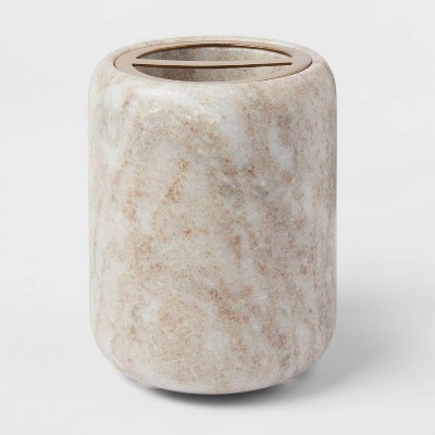 Toothbrush Holder Beige Marble - Threshold™