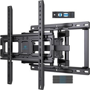PERLESMITH Full Motion TV Wall Mount for 32-65" Flat/Curved TVs, Dual Articulating Arms, Swivel & Tilt, Supports Up to 99 lbs, Max VESA 400x400mm - 1 of 4