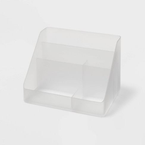 Medium Plastic Desk Organizer Clear - Brightroom™