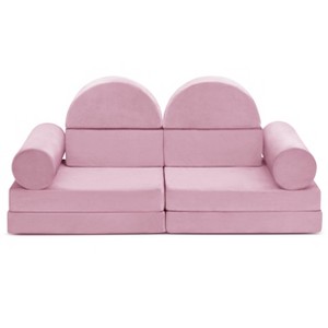 Yinvani Modular Kids Play Sofa,10-Pieces Convertible Modular Play Sofa, Muti-purpose Play Couch for Kids - 1 of 4