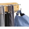 J&V TEXTILES Wall Mounted Tie, Belt and Scarf Hanger, Holds Up to 21-Ties, Natural Wood - 3 of 4