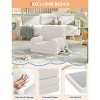 Kids Couch, 2-in-1 Convertible Teddy Fleece Fabric Toddler Sofa Chair, Soft Fold Out Couch Lounger for Kids, Comfy Children's Sofa Bed - 4 of 4