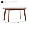 5 Piece Dining Table Set for 4, Kitchen Table Set, Rustic Retro Solid Rubber Wood Table with 4 Upholstered Chairs for Small Space - 4 of 4