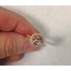 Pompeii3 2ct Morganite & Diamond Halo Vintage Antique Engagement Ring 14K Rose Gold - 4 of 4