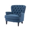 32.5" Upholstered Accent Chair with Solid Wood Legs and Nailhead Trim - 4 of 4