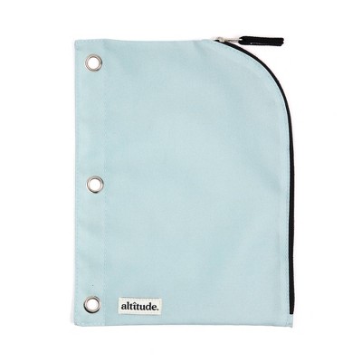Altitude Single Zip Pencil Pouch Binder Case Seafoam Blue