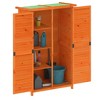 vidaXL Garden Tool Shed Brown 32.7"x22.4"x55.1" Solid Wood Pine - 3 of 4
