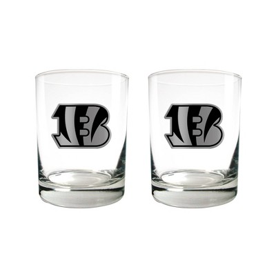 NFL Cincinnati Bengals 2pc Stealth Legacy Rock Glass Set